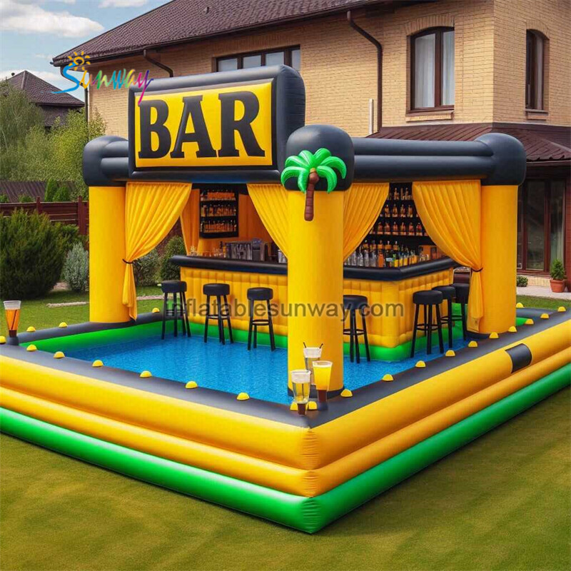 Inflatable pool bar